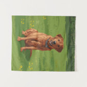 Fox Red Yellow Labrador Retriever Hund Wandteppich (Vorderseite (Horizontal))