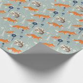 Fox-Reihe Geschenkpapier (Ecke)