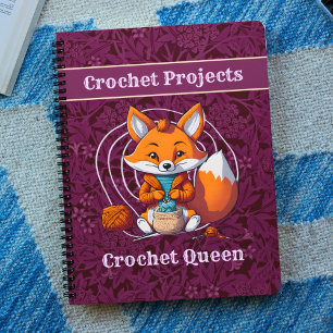 Fox Retirement Geschenke für Crocheter Mama Oma Notizblock