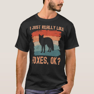 Fox Retro Ich mag Füchse echt. T-Shirt