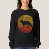 Fox Retro Sunset Fox Wild Animal Sweatshirt (Vorderseite)