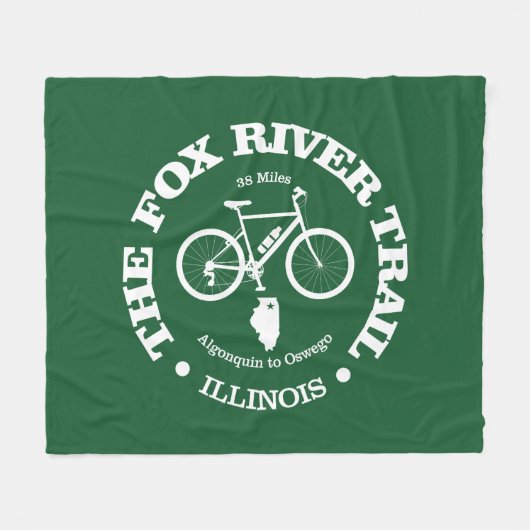 Fox River Trail (Radfahren) Fleecedecke (Vorderseite (Horizontal))