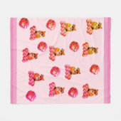 Fox & Rose Pop Art Fleece Blanket (Vorderseite (Horizontal))