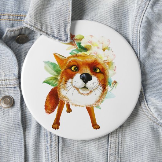 Fox-Rosen. Aquarell Button (Beispiel)