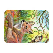 Fox-Ruhen mit Sparrow Magnet (Horizontal)