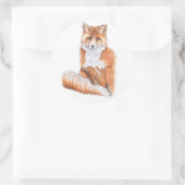 Fox Runder Aufkleber (Tasche)