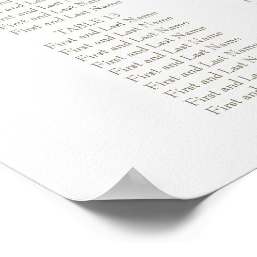 Fox Rustic Woodland Hochzeitstabelle Poster (Ecke)