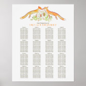 Fox Rustic Woodland Hochzeitstabelle Poster (Vorne)