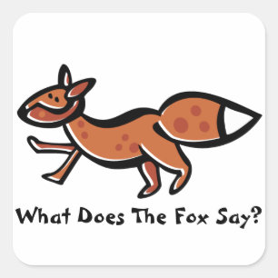 Fox sagen (kundengerecht) quadratischer aufkleber