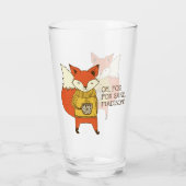 Fox Sake benutzerdefiniertes Textpint-Glas Glas (Rückseite)