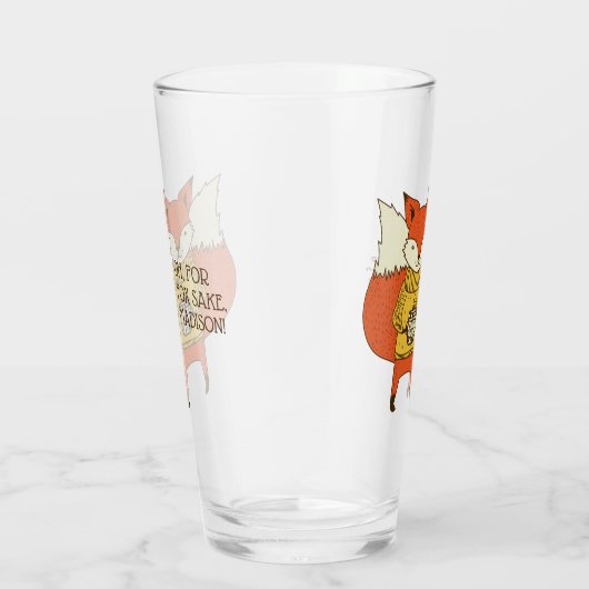 Fox Sake benutzerdefiniertes Textpint-Glas Glas (Rechts)