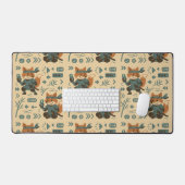 Fox Samurai Gamer  Schreibtischunterlage (Tastatur & Maus)