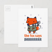 FOX SAYS BRRRRR POSTKARTE (Vorne/Hinten)