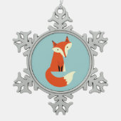 Fox Schneeflocken Zinn-Ornament (Vorderseite)