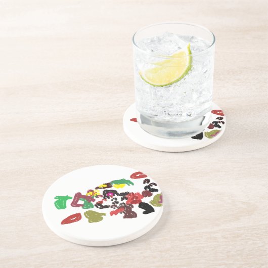 Fox schöner Herbst Getränkeuntersetzer (Seite)