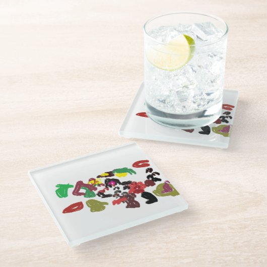 Fox schöner Herbst Glasuntersetzer (Schrägansicht)