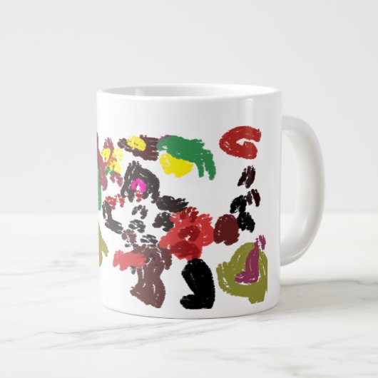 Fox schöner Herbst Jumbo-Tasse (Vorderseite Rechts)