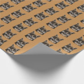 Fox-Seite mit braunem Hintergrundpapier Geschenkpapier (Ecke)