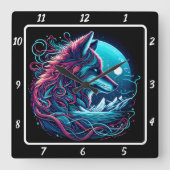 Fox Sentinel vom Gipfel Quadratische Wanduhr (Vorderseite)