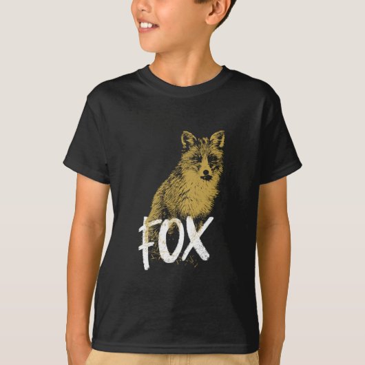 Fox Shaman Totem Tier, zwei Seiten Druck T-Shirt (Vorderseite)