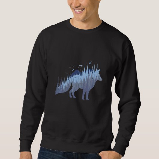 Fox silhouette fox forest hunter 2 sweatshirt (Vorderseite)