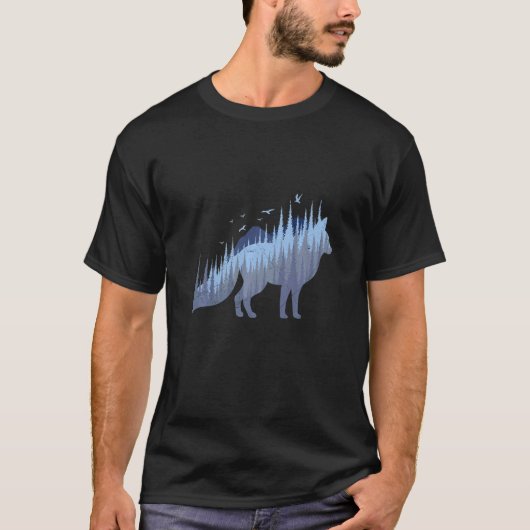 Fox silhouette fox forest hunter 2 T-Shirt (Vorderseite)