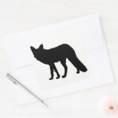 Fox-Silhouette Quadratischer Aufkleber (Umschlag)