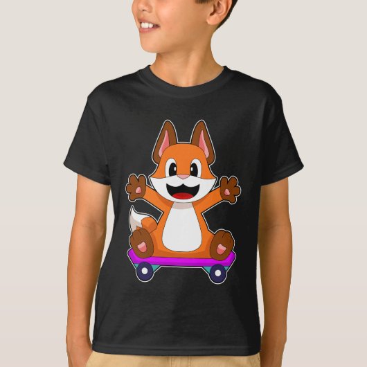 Fox Skater Skateboard T-Shirt (Vorderseite)