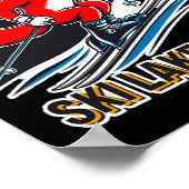 Fox Ski Alpin Abenteuer Lago Maggiore Poster (Ecke)