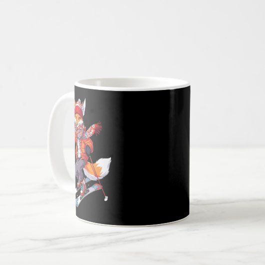 Fox Ski Ski Ski Winter Schnee 1 Kaffeetasse (Vorderseite Links)