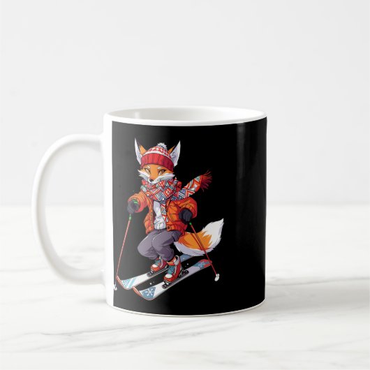 Fox Ski Ski Ski Winter Schnee 1 Kaffeetasse (Links)