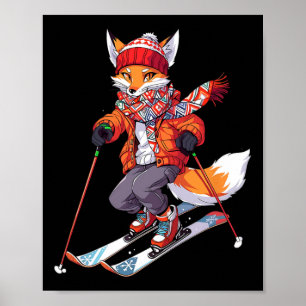 Fox Ski Ski Ski Winter Schnee 1 Poster