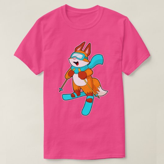 Fox Skier Ski T-Shirt (Design vorne)