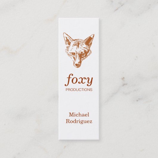 Fox Skinny Card Mini Visitenkarte (Vorderseite)