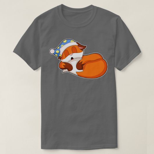 Fox Sleeping Nightcap T-Shirt (Design vorne)