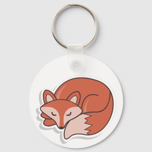 Fox Sleeping Schlüsselanhänger (Vorderseite)