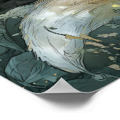 Fox Sleeping verzauberter Smaragdwald Poster (Ecke)