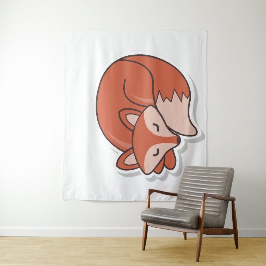 Fox Sleeping Wandteppich (Beispiel)
