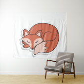 Fox Sleeping Wandteppich (Beispiel (Horizontal))