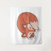 Fox Sleeping Wandteppich (Vorderseite)