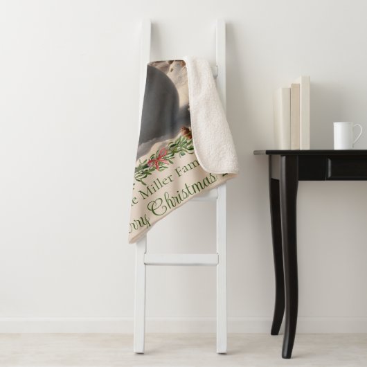 Fox Snowman Vintage Weihnachten Sherpadecke (Beispiel)