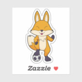 Fox Soccer Player Soccer Aufkleber (Blatt)