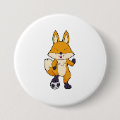 Fox Soccer Player Soccer Button (Vorderseite)