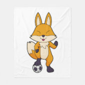 Fox Soccer Player Soccer Fleecedecke (Vorderseite)