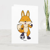Fox Soccer Player Soccer Karte (Rückseite)