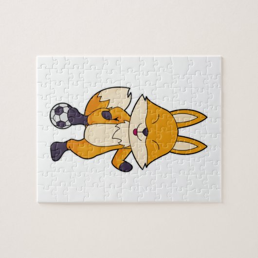 Fox Soccer Player Soccer Puzzle (Horizontal)