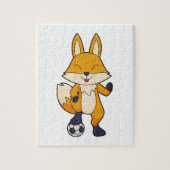 Fox Soccer Player Soccer Puzzle (Vertikal)