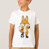 Fox Soccer Player Soccer T-Shirt (Vorderseite)