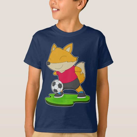Fox Soccer Player Soccer T-Shirt (Vorderseite)