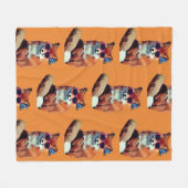 Fox-Sonnenbrille Butterfly Fleece Blanket (Vorderseite (Horizontal))